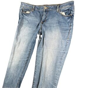 CAbi Skinny Jeans Womens 16 38x29.5 Light Wash Blue Denim Cotton Low Rise